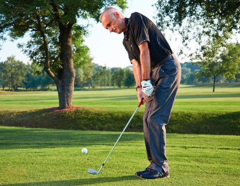 A golfer mastering short game techniques