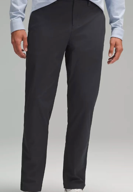A photo of Lululemon Commission Pant Classic Warpstreme, the best golf pants for ultimate comfort on the golf course.